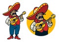 Happy Cartoon Mexican Singer Logo