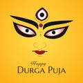 Vector happy durga puja . social media post . Hindu festival durga puja mahalaya post.maa Durga faceDurga Puja Frame . maa Durga Royalty Free Stock Photo