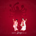 Vector happy durga puja . social media post . Hindu festival durga puja mahalaya post.maa Durga faceDurga Puja Frame . maa Durga Royalty Free Stock Photo