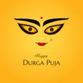 Vector happy durga puja . social media post . Hindu festival durga puja mahalaya post.maa Durga faceDurga Puja Frame . maa Durga Royalty Free Stock Photo