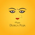 Vector happy durga puja . social media post . Hindu festival durga puja mahalaya post.maa Durga faceDurga Puja Frame . maa Durga Royalty Free Stock Photo