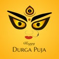 Vector happy durga puja . social media post . Hindu festival durga puja mahalaya post.maa Durga faceDurga Puja Frame . maa Durga Royalty Free Stock Photo