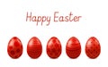 Vector Happy Easter greeting card with realistic eggs