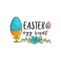 Vector Happy Easter Label Royalty Free Stock Photo