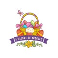 Vector Happy Easter Label Royalty Free Stock Photo
