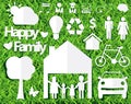 Vector happy family ideas concept Royalty Free Stock Photo