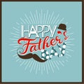 Vector Happy father`s day greeting card concept ,childish style