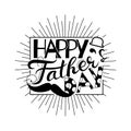 Vector Happy father`s day greeting card concept ,childish style