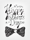 Vector Happy Fathers Day card Royalty Free Stock Photo