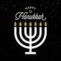Vector Happy Hanukkah Card