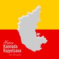 vector happy kannada rajyotsava poster design Royalty Free Stock Photo