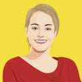 Vector of Happy Lady Portrait