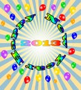 Vector Happy New Year - 2013 colorful background Royalty Free Stock Photo