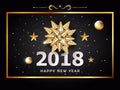 Vector Happy New Year background and celebration christmas day