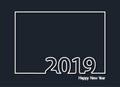 Vector happy New 2019 year background flyers