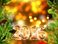 Vector happy new year 2016 background. Royalty Free Stock Photo