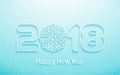 Vector Happy New Year 2018 background with paper cuttings