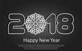 Vector Happy New Year 2017 background with paper cuttings