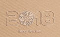 Vector Happy New Year 2017 background with paper cuttings