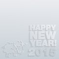 Vector 2015 Happy New Year background in Typography style Royalty Free Stock Photo