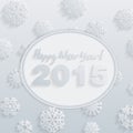 Vector 2015 Happy New Year background in Typography style Royalty Free Stock Photo