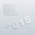 Vector 2015 Happy New Year background in Typography style Royalty Free Stock Photo