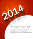 Vector Happy New Year 2014 card festival design Royalty Free Stock Photo