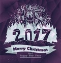 Vector Happy New Year illustration Royalty Free Stock Photo