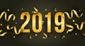 Vector Happy New Year illustration with 2019 Royalty Free Stock Photo