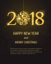 Vector 2018 Happy New Year and Merry Christmas