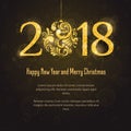 Vector 2018 Happy New Year and Merry Christmas