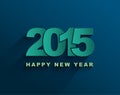 Vector happy new year 2015 text design Royalty Free Stock Photo