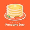vector happy pancake day illustration