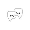 Vector of happy sad conversation symbol