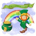 Vector Happy Saint Patrick s Day greeting card Royalty Free Stock Photo