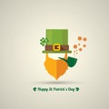 Vector happy saint patricks day label