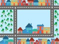 Vector Happy Village background