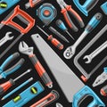 Vector Hardware Tools seamless pattern Royalty Free Stock Photo