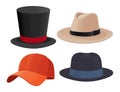 Vector Hat Collection Illustration Royalty Free Stock Photo