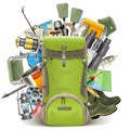 Vector Haversack with Fishing Tackle