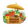 Tiki luau banner