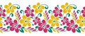 Vector Hawaiian shoe flower border design