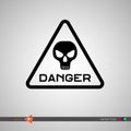 Vector. The head of an alien. The sign is a cautious visitor. UFO, X-Files Royalty Free Stock Photo