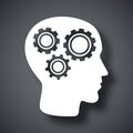 Vector head mechanism icon Royalty Free Stock Photo