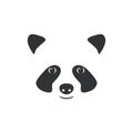 Vector head panda. Royalty Free Stock Photo