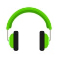 Vector headphones icon. Flat design vector illustration concept