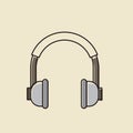 Vector of headphones sound icon