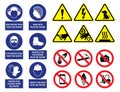 Vector health and safety signs Royalty Free Stock Photo