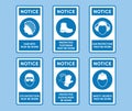 Vector health and safety signs high quality Royalty Free Stock Photo