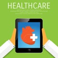 Vector healthcare tools in device.